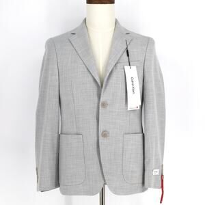 Calvin Klein Men's Heather Grey Soft Woven Casual Slim Fit Sport Coat Size 36S